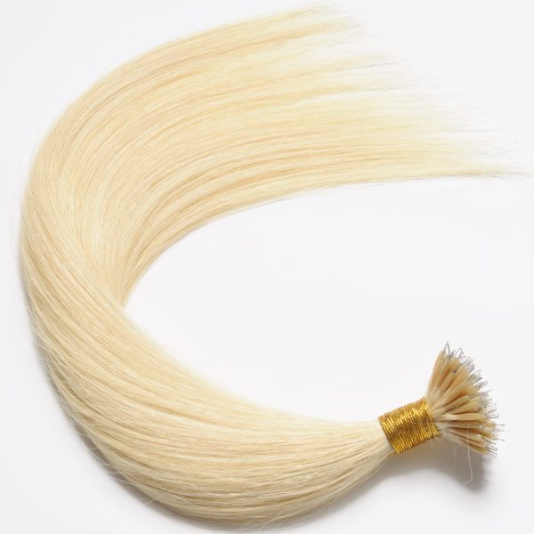 Micro,Beads,Nano,Ring,Straight,Blonde,Human,Hair,Extensions